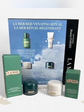 LA MER X Sephora Insider Cleanser Moisturizer Cream 4Pc Mini Travel Set NIB